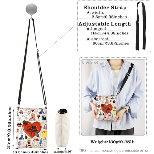 CMNIM Merchandise Characters Crossbody Bag 90s TV Show Inspired Gift Adjustable Shoulder for Fans4