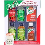 Ten Acre Gifts Tajin Margarita Mix Cocktail Gift Set, 4 Pack Drink Mixers Includes Classic, Strawberry, Mango and Spicy Margarita Mixes, Tajín Clasico Seasoning