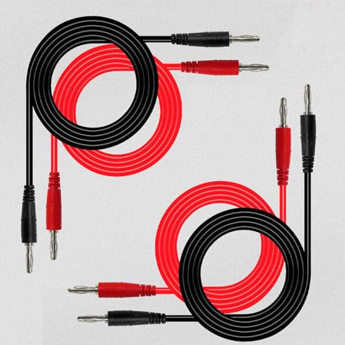 2Pair 4mm Banana Plug Male to Plug Dual end Test Lead Cable for Multimeter Test