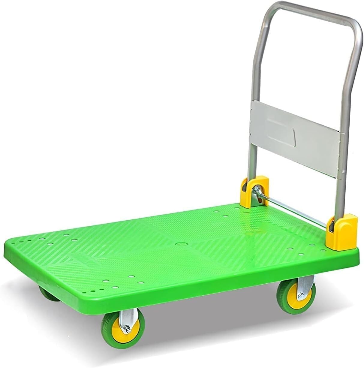 Pritschenwagen aus Metall, zusammenklappbar, Tragkraft 150–300 kg, mobiler Wagen, Pritschenwagen, grüner Pritschenwagen(70 * 50)