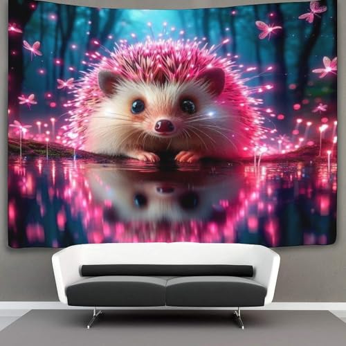 Tenture hérisson 3D pour cacher un mur abîmé avec douceur - 3
