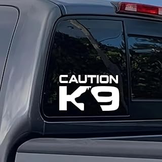 2Pcs Caution K9 Car Stickers White Vinyl Decal