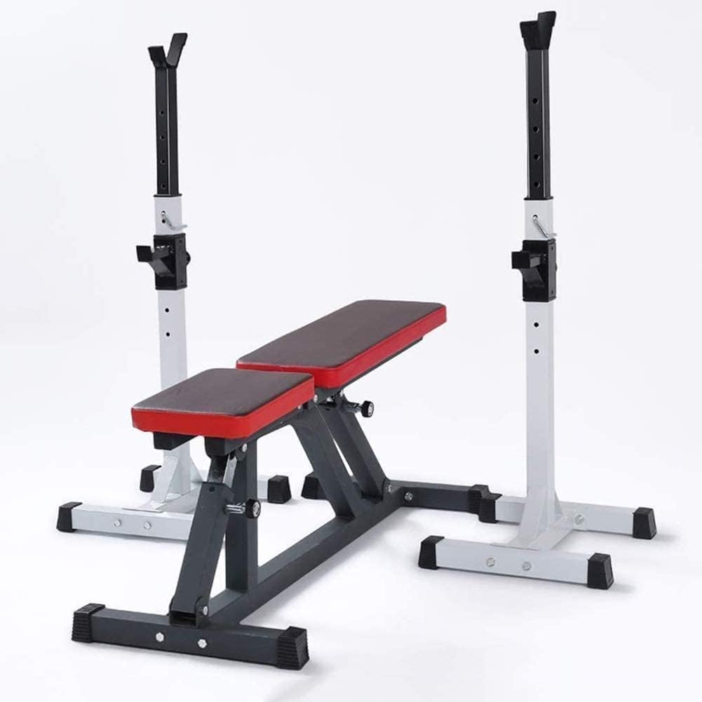 Squat Rack Stands Adjustable Barbell Rack Adjustable Bracket Home Gym Indoor Training Strength Fitness Stands Piece of Equipment