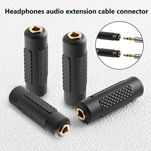 Adaptador jack estéreo 3.5mm hembra a hembra, pack 10 miniatura 3