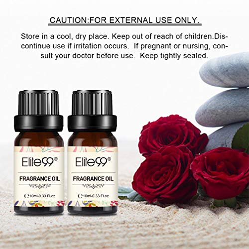 Elite99 Geuroliën, etherische oliën voor luchtbevochtigers, aromatherapie-oliën, 10 ml - sandelhout, zeebries - Image 8