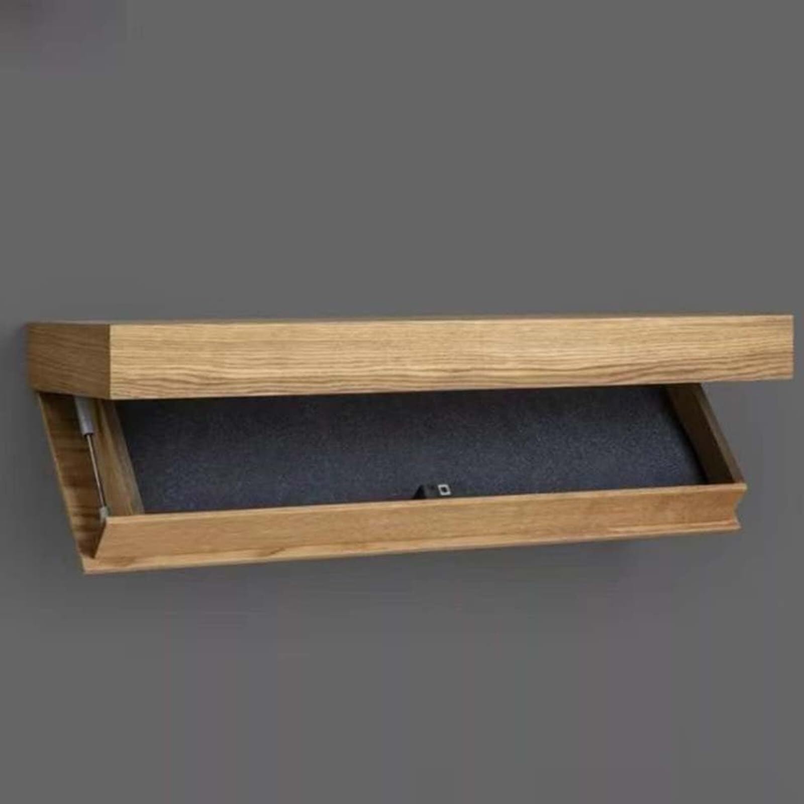 Mensola da parete con scomparto nascosto, elegante soluzione galleggiante per soggiorno o ufficio, organizer per cassetti segreti in elegante finitura nera