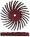 Dedeco Sunburst Radial Bristle Discs - 7/8?(22mm) Dia, Dual TC Bristle, 1/16?(1mm) Arbor, Precision Thermoplastic Rotary Cleaning and Polishing Tool, Standard 220 Grit, Aluminum Oxide- 12 Pack