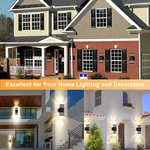 Dastor Dusk To Dawn Outdoor Wall Lights 2 Pack, 3000K Warm White Exterior Sconce Light Fixture, Up And Down Porch Lights Outdoor Wall Mount, Aluminum Waterproof Outdoor Lights For House Porch Patio #TOP5