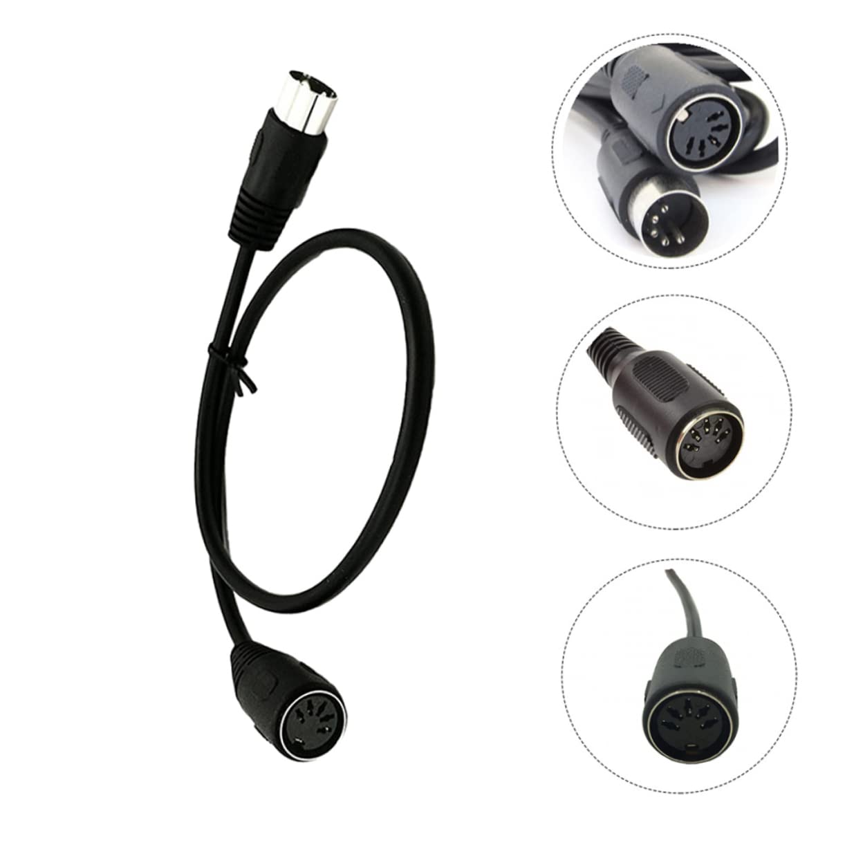 Wakauto Midi Cable Midi Extension Cable 5-pin Din for Keyboard Synth Vintage Piano