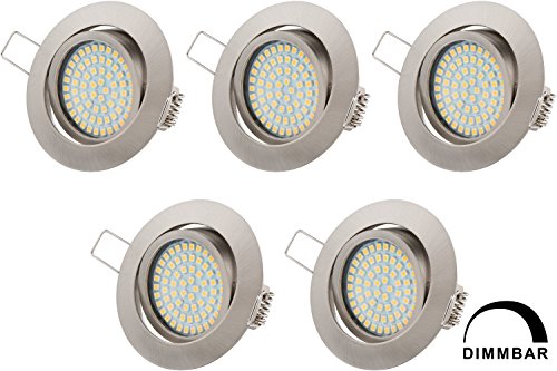 Preisvergleich Produktbild TEVEA® Ultra Flach DIMMBAR Einbaustrahler - 4W 230V Einbauspots - Einbauleuchten (Neutralweiss)
