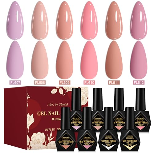 Kit de 8 Esmaltes de Gel para Uñas Colores Neutros miniatura 5