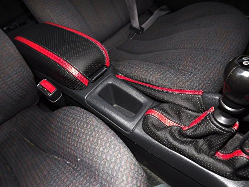 RedlineGoods Shift Boot Compatible with Pontiac Sunfire 2003-05. Tailor Made - not Universal. Genuine top-Grade Italian Black Suede (Alcantara) with Silver Thread