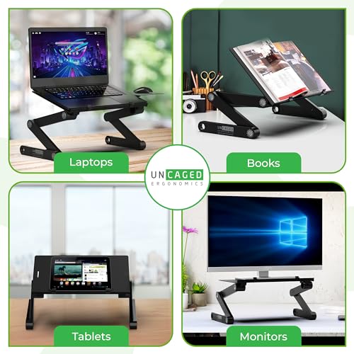 Uncaged Ergonomics WEBLS-B Workez Best Adjustable Laptop Stand For Desk thumb #5