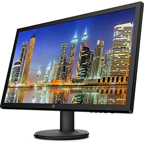 Hp V24 24 Inch Tn Full Hd 1920 X 1080 Led Backlit Lcd Monitor 2-Pack Bundle With Hdmi And Vga Ports, Amd Freesync, 75Hz Refresh Rate, Low Blue Light And Desk Mount Clamp Dual Monitor Stand #TOP2