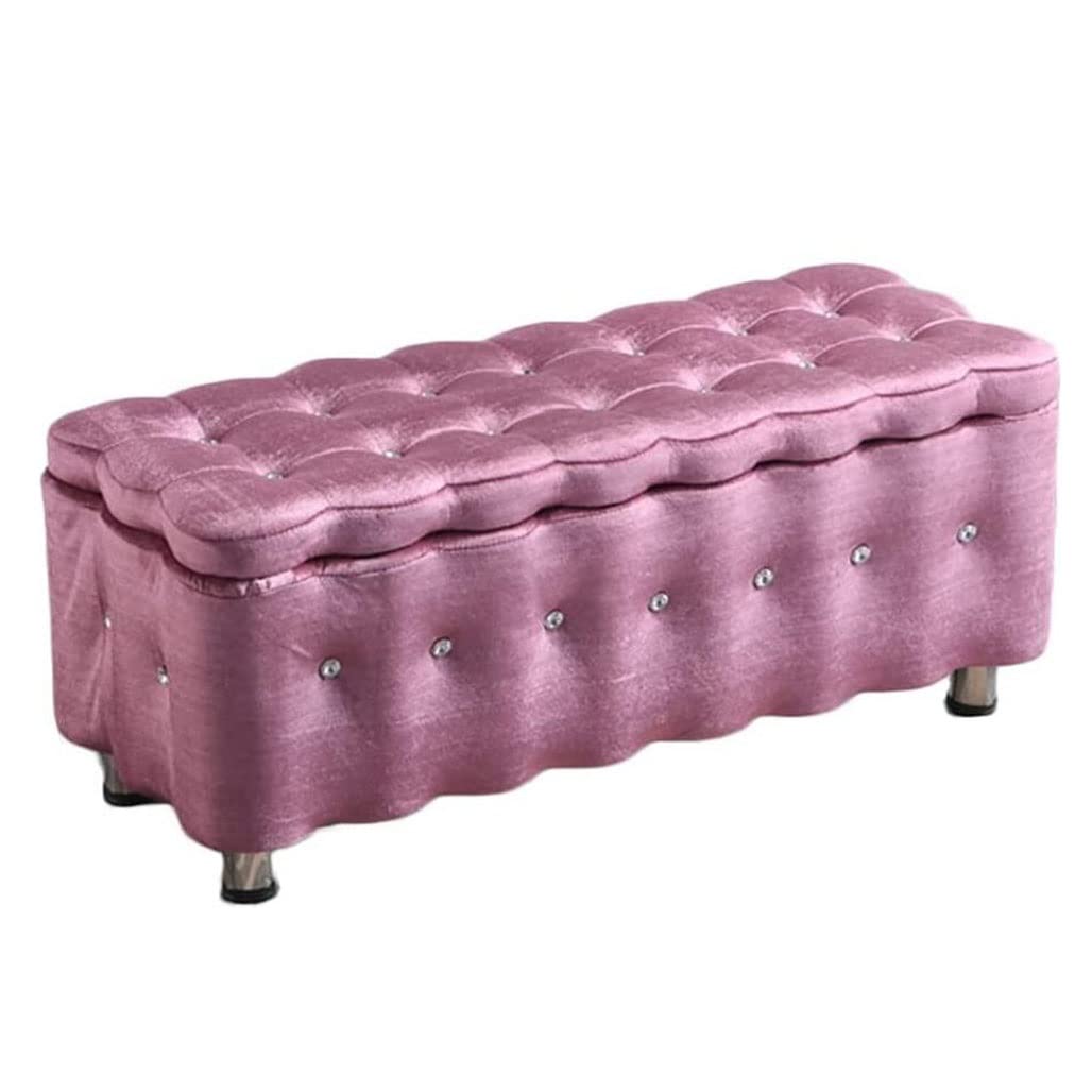 Tabouret de rangement ottoman en polaire pour dressing et magasin