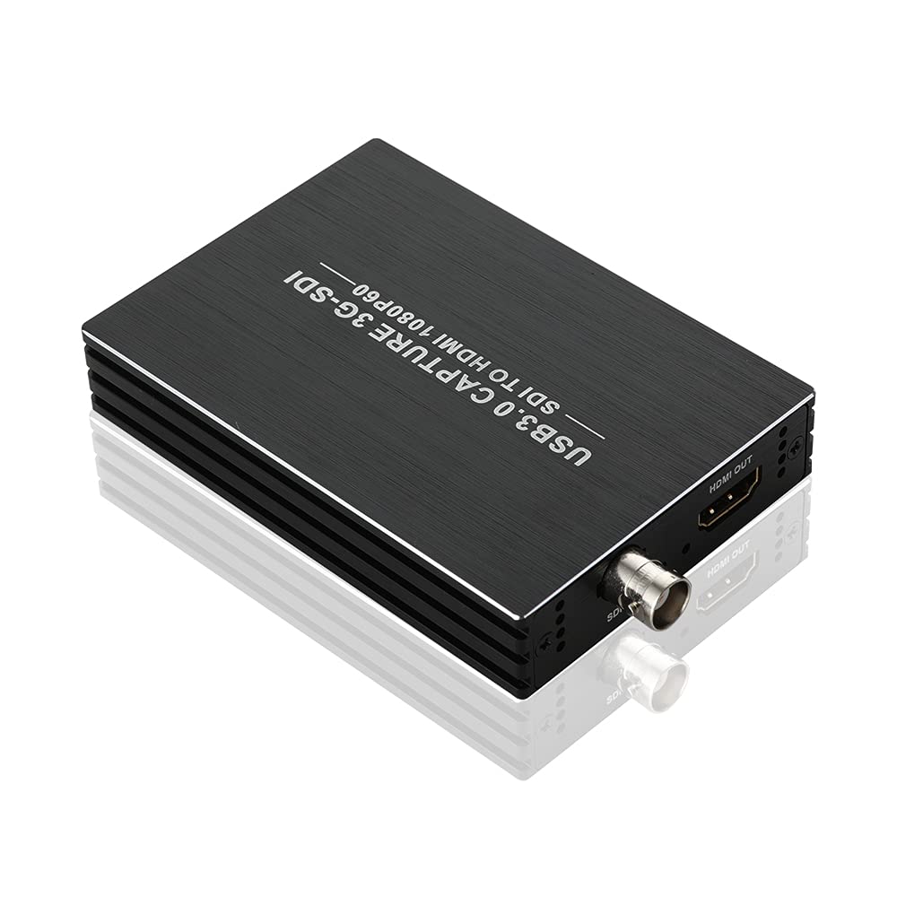 ACHAVE Tarjeta de captura SDI USB 3.0, 1080P 60FPS dispositivo de captura de audio de video con bucle HDMI, tarjeta de grabación de transmisión de juegos para Windows Linux OS X, Plug and Play
