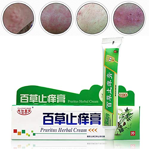 Kräuter Anti Juckreiz Creme, KISSION Pruritus Creme für Haut Juckende Ekzem Dermatitis Behandlungs Haut Trockene Creme (A) Cover