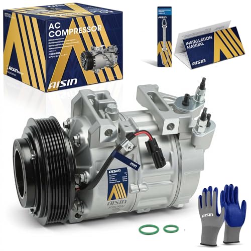 AISIN AFTERMARKET ACCN-00557 Air Conditioner AC Compressor - Compatible with Nissan Altima 2007-2012 2.5L Sentra 2007-2012 2.5L - with 6-Pulley Groove with Clutch