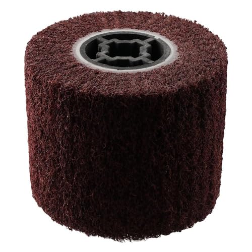 HOBBYIN 60 Grit 120x100mm Grinding Fiber Polishing Wheel, Non-Woven Abrasive Polishing Brush Burnishing Wheel, Mop Flap Wheel of Portable Motor