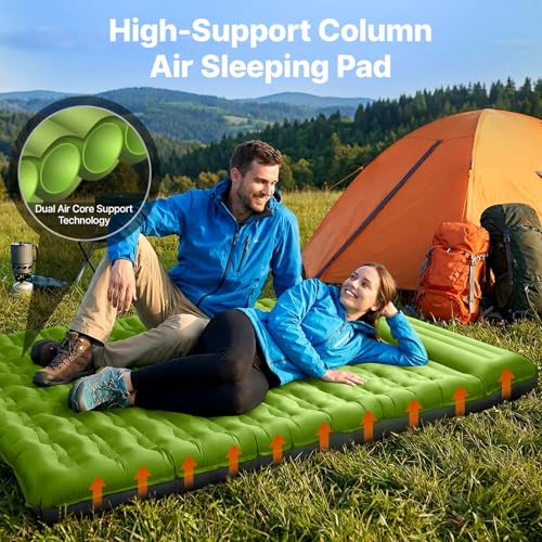 Image of OGERY Sleeping Pad, Ultralight Inflatable Sleeping Pad for Camping with Pillow Built-in Foot Pump, 6 inch Extra-Thick Reinforced Camping Mattress for Hiking, Backpacking, Tent