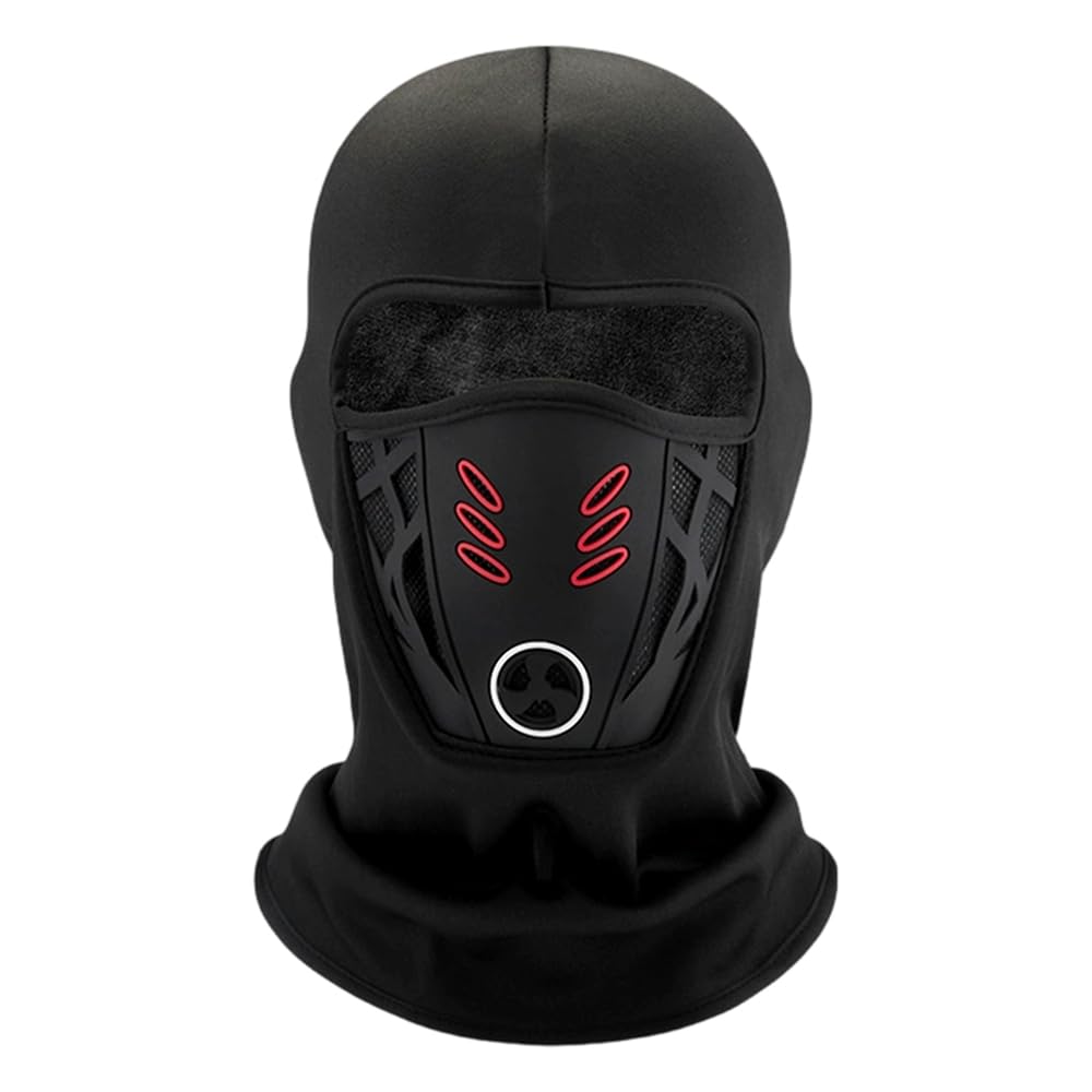 Winter Rider Warm Anti-Haze Balaclava, Helmet Liner & Motorcycle Gear, Comfort & Skiing Accessories Black Red