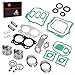 Piston & Ring Gasket Seal Top End Rebuild Kit STD Compatible with EZGO 4 Cycle Gas Golf Cart 350cc EH35C MCI Fuji Robin Engine 1996-2008