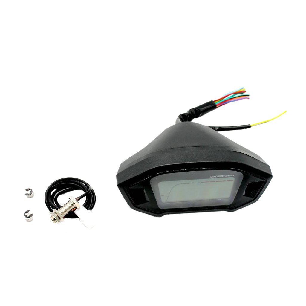 12 V Universel Moto LCD Digital Jauge Multifonctionnelle de Moto Compteur Vitesse Tachymetre