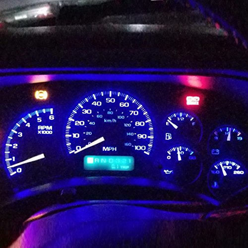 image for Partsam 10PCS Blue T4.7 Instrument Panel LED Light Gauge Cluster Bulbs