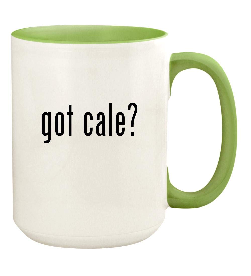 got cale? - 15oz Ceramic Colored Handle and Inside Coffee Mug Cup, Light Green
