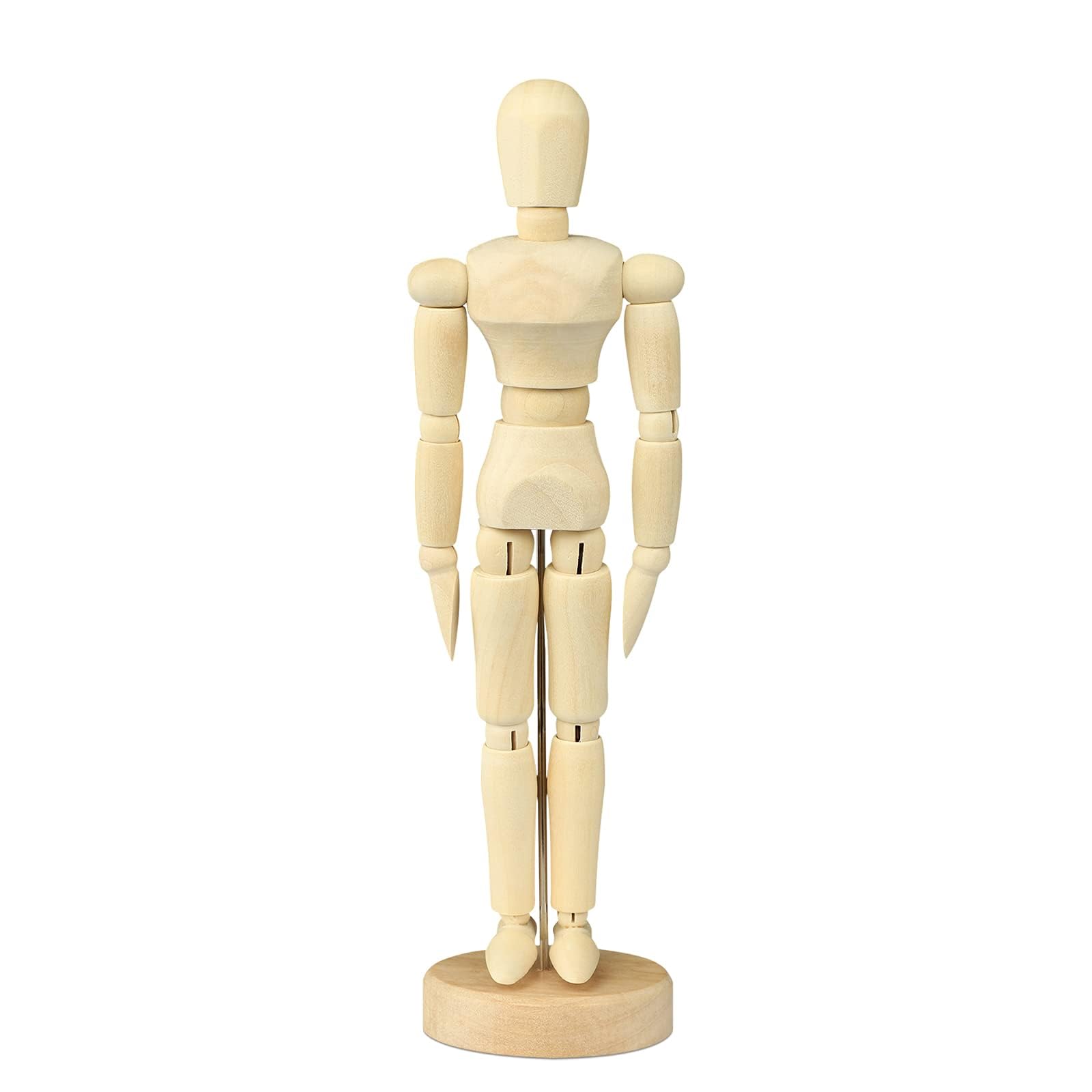 Zywq Wood Mannequin Body, En Manikin Body Drawing Mannequin Artist Manikin With Stand And Flexible Joints For Decoration Sketching & Painting (5.5")