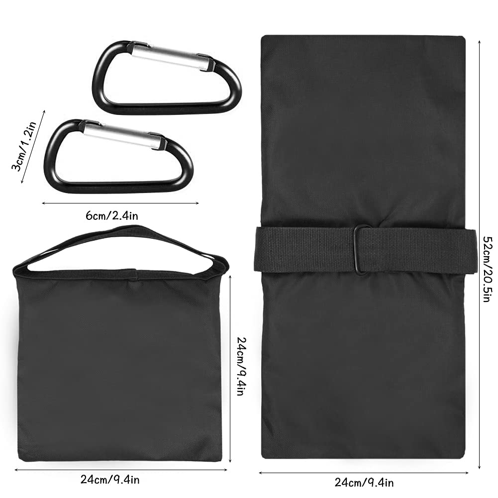 NEEWER Zandzak voor fotografie, 15,5 x 9,4 inch opvouwbare handheld opbergtas met schouderriem, zware polyester zadeltas/zitzak/statief gewichtstas voor cameralensondersteuning en lichtstandaards