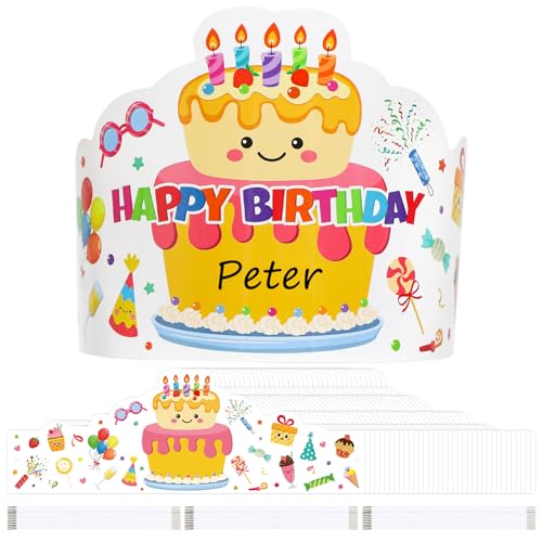 Couronnes d'anniversaire en papier ajustables pour éviter les accessoires trop grands