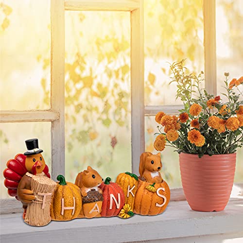 JOYIN Thanksgiving Pumpkin Turkey Tabletop Centerpiece Decor, Resin Turkey Figurines,Thanksgiving Decoration, Fall Harvest Tabletop Decor, Indoor Kitchen Decor,Thanksgiving Party Supplies,Autumn Decor - Image 3