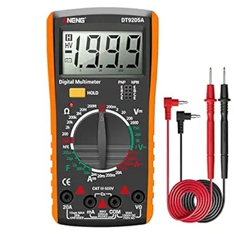 Multimeter Digital Branded India AC DC Voltmeter Tester Electrical Digital Multimeter Automatic Voltmeter Ammeter Resistance Capacitance Frequency Tester with Non-Contact Test Auto Range