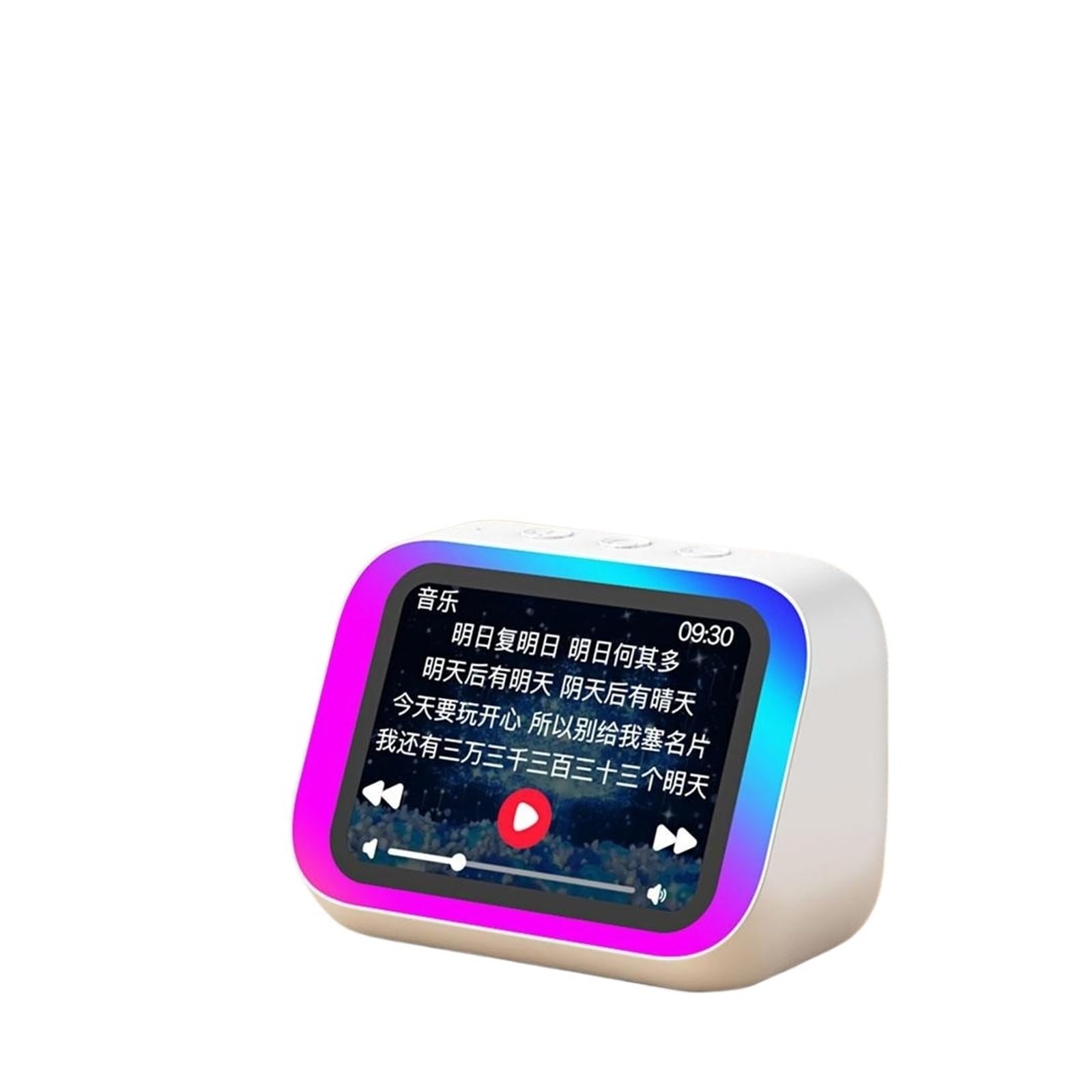 Altavoz inteligente con llamada de voz y pantalla HD, pantalla grande para álbum de fotos, reloj despertador inteligente, reproducción Bluetooth