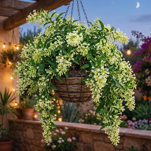 2 Jasmine Plants Live Night Blooming Jasmine Live Plants for Planting 5 to 9 Long