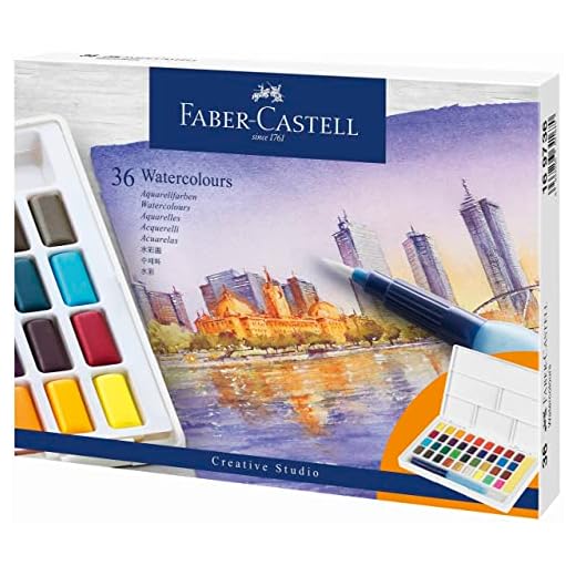 Faber-Castell 169736 - Estuche con 36 acuarelas creative studio.