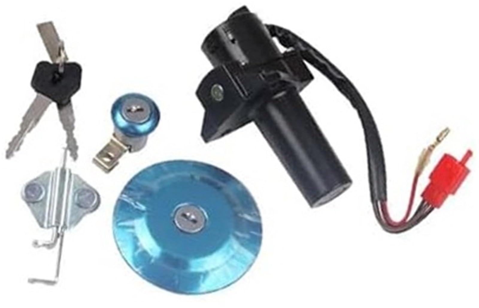 Szwaldaper One Color Auto Door Lock Latch Ignition Barrel, For Ybr250, For 250 Ybr Ys, For Ys250 Motorcycle Switch Lock Door Set Gas Fuel, For Tank Cap, For Seat, For Keys