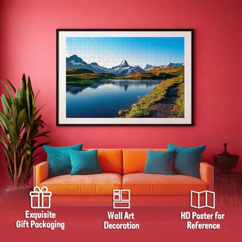 Image of Mountain Jigsaw Puzzles for Kids and Children - Realistic Illustration Challenging Brain Booster Gifts, Fun and Creative Game - (500 Pcs)