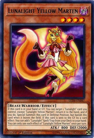 Amazon.com: Yu-Gi-Oh! - Lunalight Yellow Marten - LED4-EN047