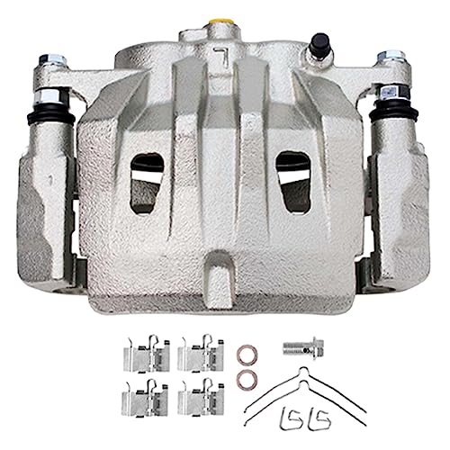 Image of Detroit Axle - AWD Wheel Bearing Hubs Brake Calipers for Toyota | Highlander [3.5L], Front Steering Knuckles Hubs Disc Brake Calipers w /Brackets 2008 2009 2010 2011 Replacement - 4pc Set