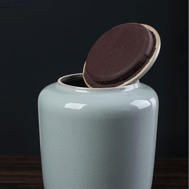 Caja de té Sellada Lata de té Grande, Tanque de Almacenamiento de cerámica, Caja de té Caddy, Tarro Sellado, contenedor de té, Organizador, Caja de Almacenamiento, Lata de té Tarro de té con Tapa (Co