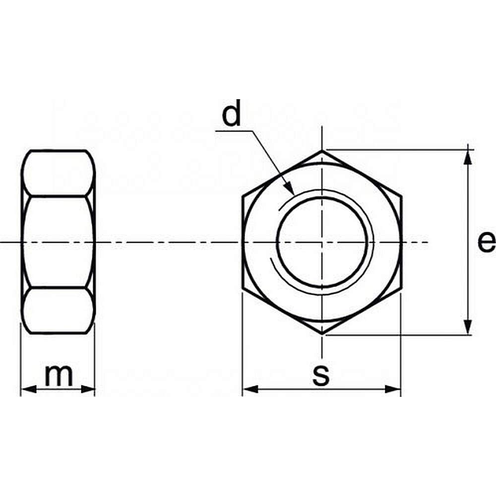 Tuerca hexagonal (100 unidades, acero inoxidable, A4, DIN934, 10 unidades)