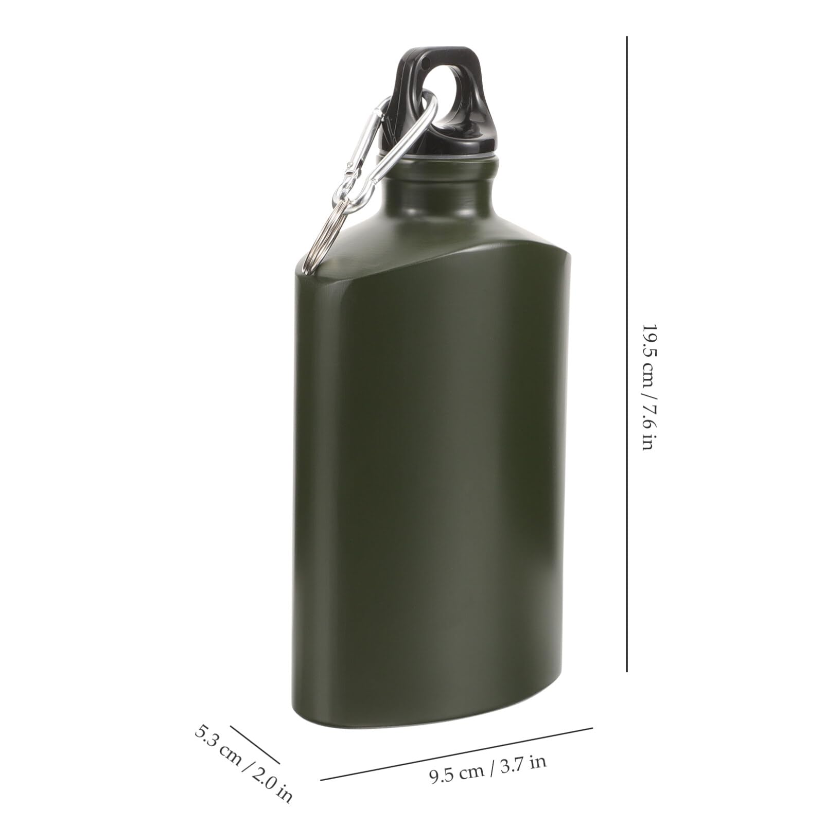 INOOMP Camping Accessories Aluminum Flat Canteen Water Bottle Flask Metal Water Bottle for Hiking Camping Outdoor Gym Cycling Hiking Fitness Travel Accessories