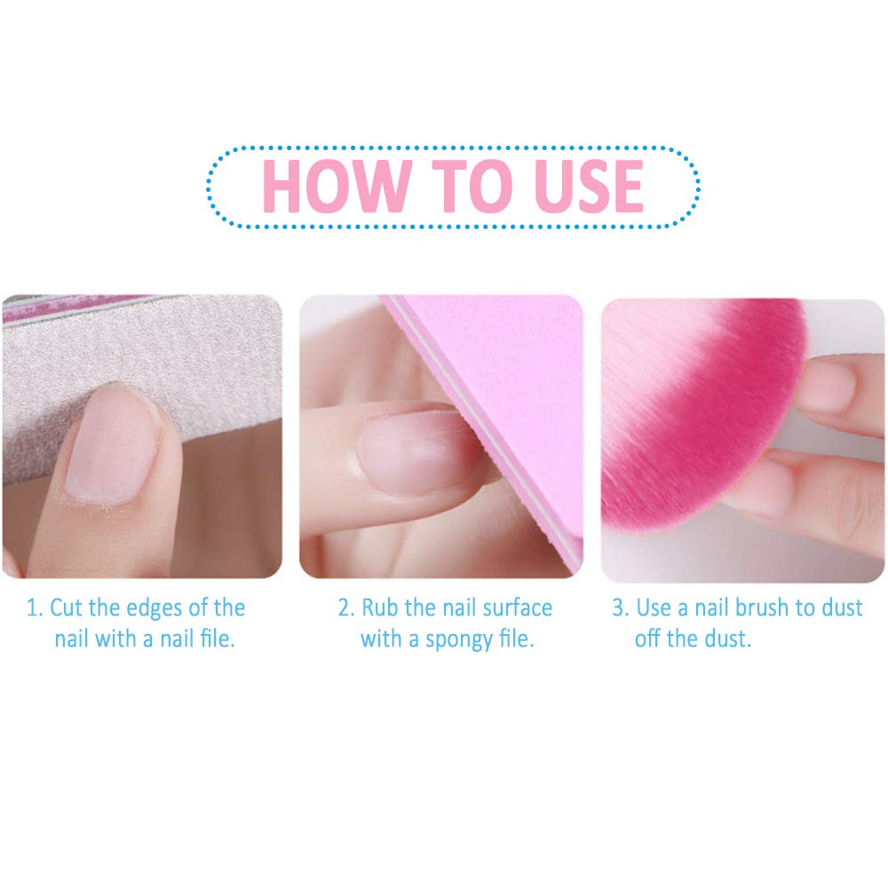 4 pezzi di spazzole per unghie Kabuki per rimuovere la polvere da manicure, polvere per unghie morbida Rosa e viola, fibra artificiale