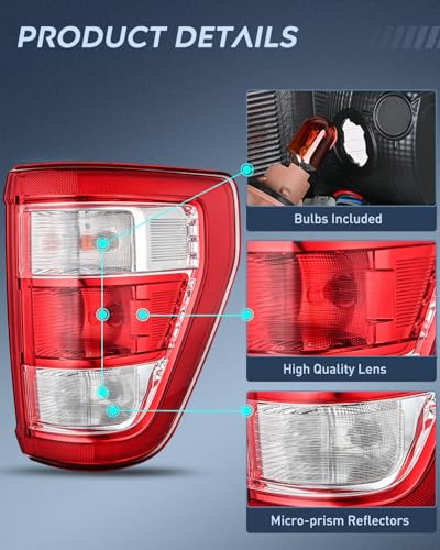 Image of Nilight Taillight Assembly for 2021 2022 2023 Ford F150 XL Passenger Side