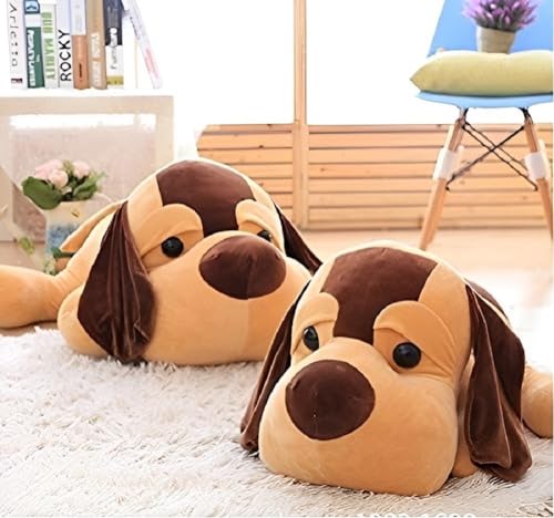 Image of Tickles Cute Lying Dog Soft Stuffed Plush Animal Cushion for Kids Girl Birthday Car (Color: Brown Size: 30cm)