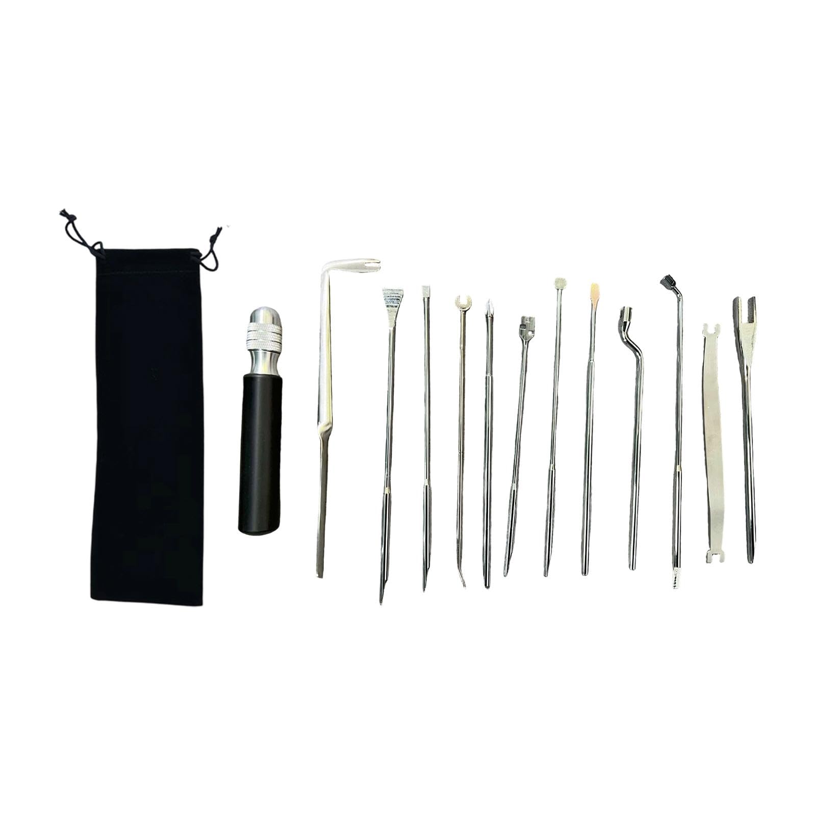 Piano Régulateur Kit Outils Réglage Instrument Clé Tournevis Métal Multipurpose pour Maintenance Précise Adapté Aux Techniciens Musiciens Ateliers Pro, 13 Pièces