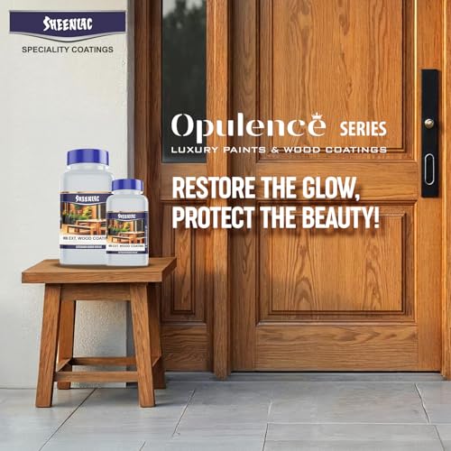 Image of Sheenlac Water Based Wood Coating - Quick-Drying | Eco-Friendly Furniture Coating for Restoration and Lasting Shine on Wooden Surfaces | Varnish Waterproof Coating (Semi Glossy, 1 Litre)