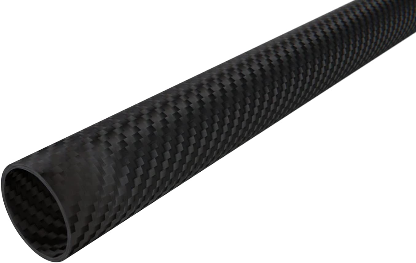Carbon Fiber Tube - 3K Twill Weave Pattern, Matte Finish [Nominal - 7/8" OD, 23/32" ID, 24.6" Length, 1/16" Wall Thickness] [Actual - 22mm OD, 18mm ID, 625mm Length, 2mm Wall Thickness]